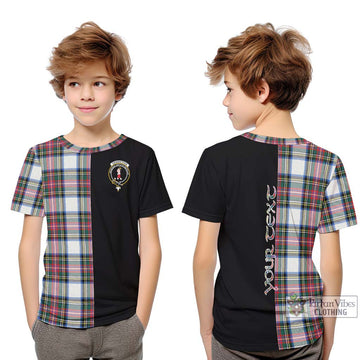 Dennistoun Tartan Kid T-Shirt with Family Crest and Half Of Me Style