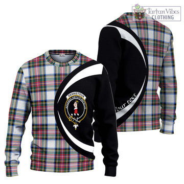 Dennistoun Tartan Ugly Sweater with Family Crest Circle Style