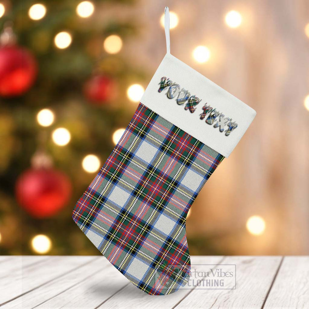 Tartan Vibes Clothing Dennistoun Tartan Christmas Stocking with Personalized Text