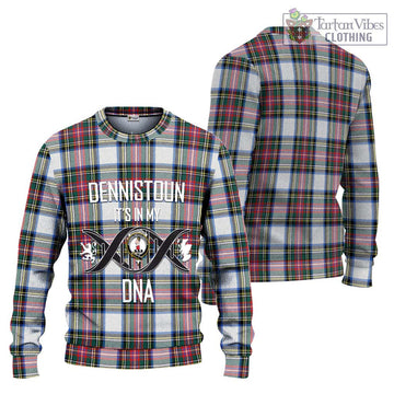 Dennistoun Tartan Ugly Sweater with Family Crest DNA In Me Style