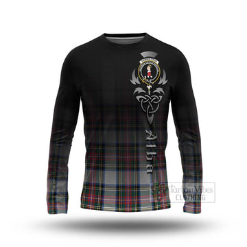 Dennistoun Tartan Long Sleeve T-Shirt Featuring Alba Gu Brath Family Crest Celtic Inspired