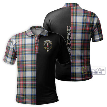 Dennistoun Tartan Polo Shirt with Family Crest and Half Of Me Style