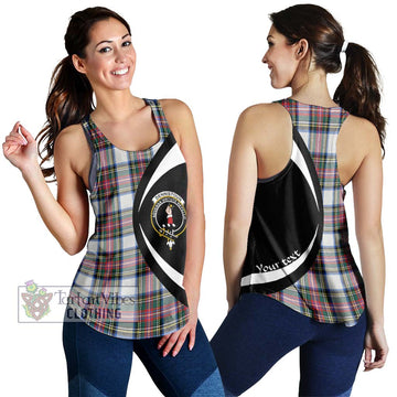 Dennistoun Tartan Women's Racerback Tanks with Family Crest Circle Style