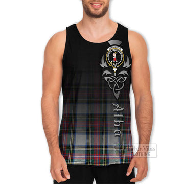 Dennistoun Tartan Men's Tank Top Featuring Alba Gu Brath Family Crest Celtic Inspired