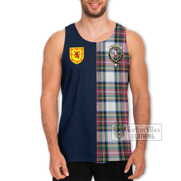 Dennistoun Tartan Men's Tank Top with Scottish Lion Royal Arm Half Style