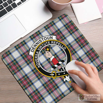 Dennistoun Tartan Mouse Pad with Family Crest