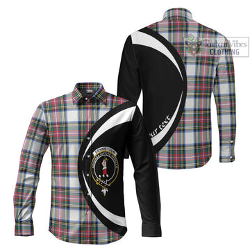 Dennistoun Tartan Long Sleeve Button Up with Family Crest Circle Style