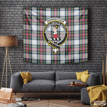 Dennistoun Tartan Tapestry Wall Hanging and Home Decor for Room with Family Crest