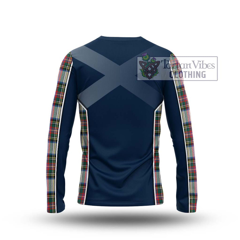 Dennistoun Tartan Long Sleeve T-Shirt with Family Crest and Lion Rampant Vibes Sport Style - Tartan Vibes Clothing