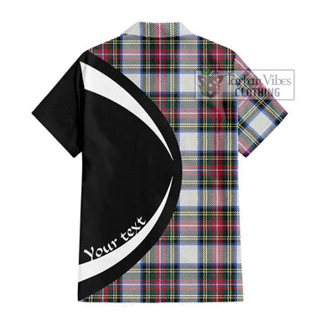 Dennistoun Tartan Short Sleeve Button Up with Family Crest Circle Style