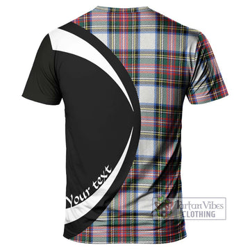 Dennistoun Tartan T-Shirt with Family Crest Circle Style