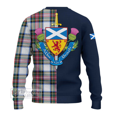 Dennistoun Tartan Ugly Sweater with Scottish Lion Royal Arm Half Style