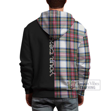 Dennistoun Tartan Hoodie with Family Crest and Half Of Me Style