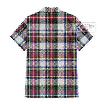 Dennistoun Tartan Short Sleeve Button Shirt with Family Crest DNA In Me Style