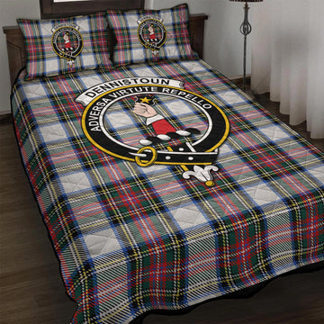 Dennistoun Tartan Quilt Bed Set with Family Crest