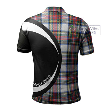 Dennistoun Tartan Men's Polo Shirt with Family Crest Circle Style