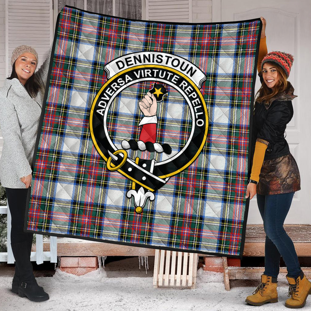 dennistoun-tartan-quilt-with-family-crest