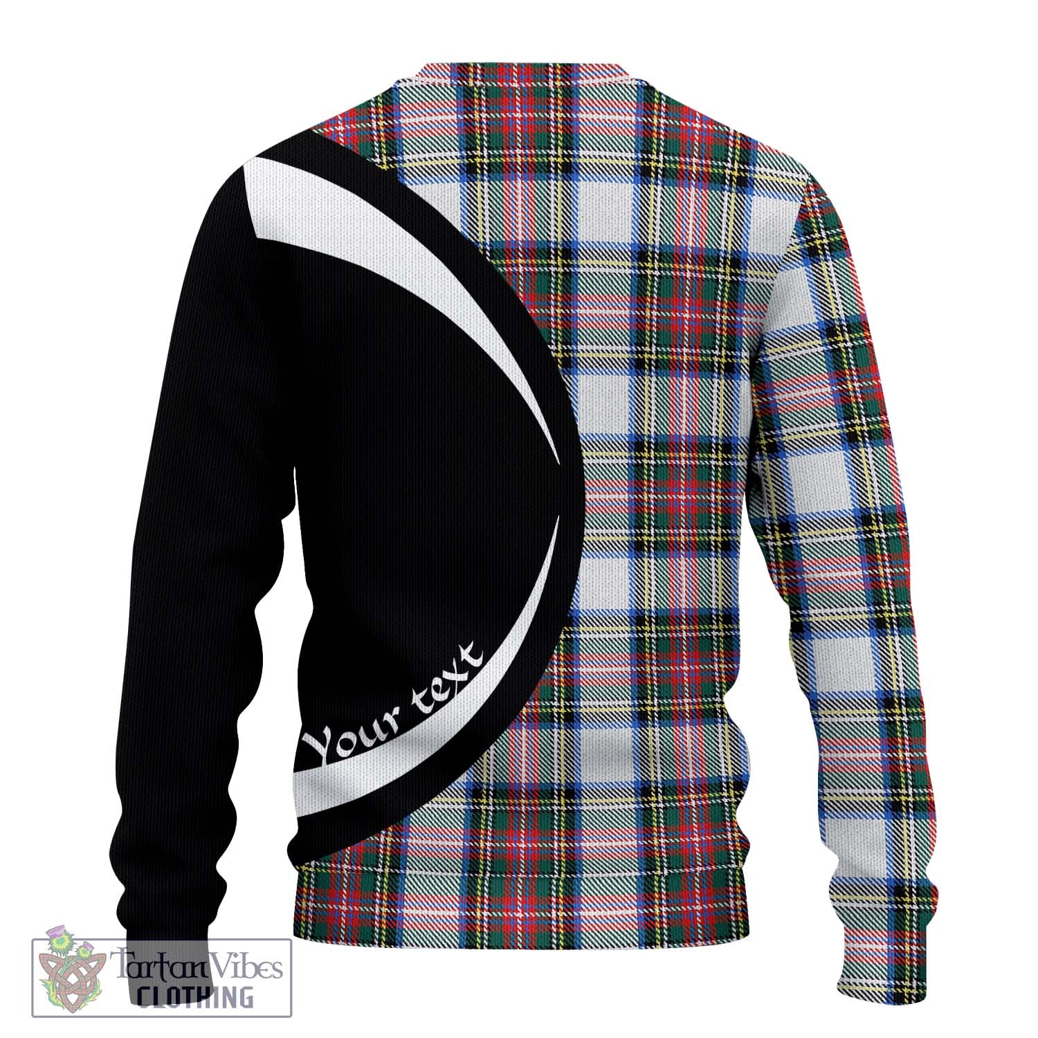 Dennistoun Tartan Ugly Sweater with Family Crest Circle Style - Tartan Vibes Clothing