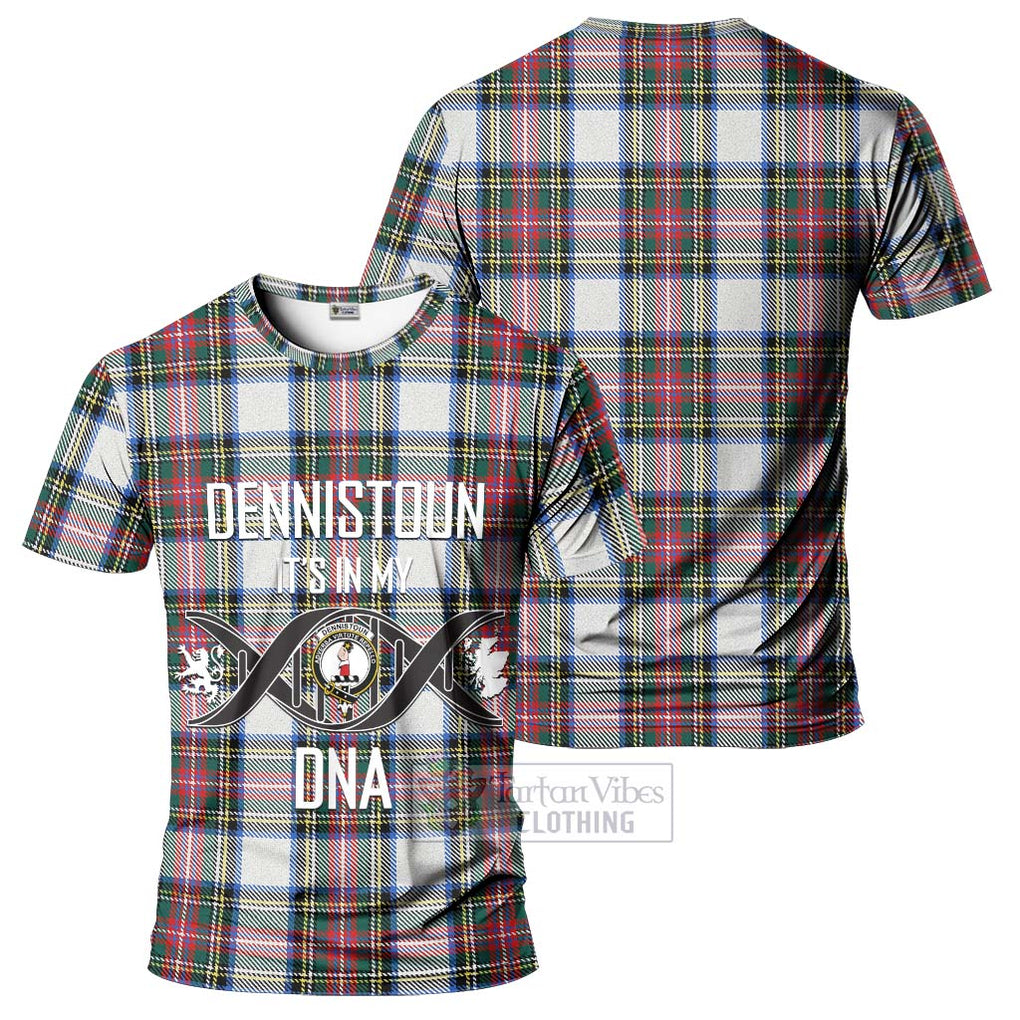 Dennistoun Tartan T-Shirt with Family Crest DNA In Me Style - Tartan Vibes Clothing