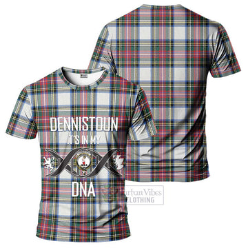 Dennistoun Tartan T-Shirt with Family Crest DNA In Me Style