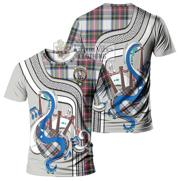 Dennistoun Tartan T-Shirt with Epic Bagpipe Style