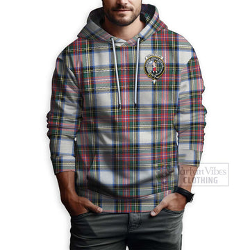 Dennistoun Tartan Hoodie with Family Crest Celtic Skull Style