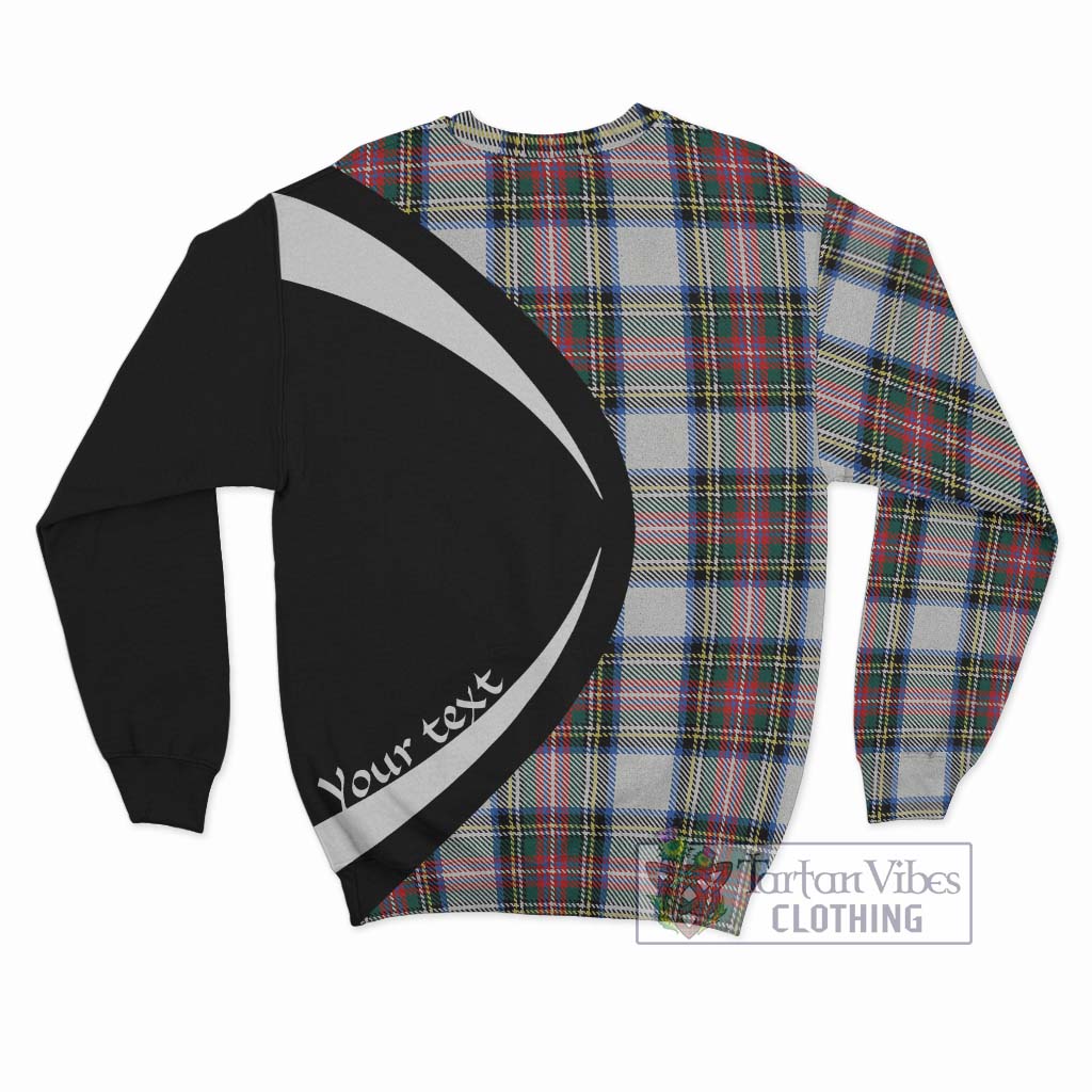 Dennistoun Tartan Sweatshirt with Family Crest Circle Style - Tartan Vibes Clothing