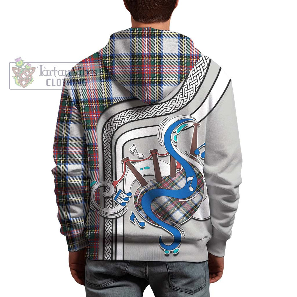 Dennistoun Tartan Hoodie with Epic Bagpipe Style - Tartanvibesclothing Shop