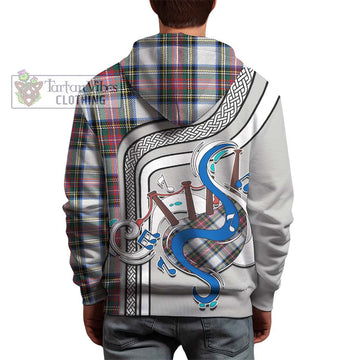 Dennistoun Tartan Hoodie with Epic Bagpipe Style