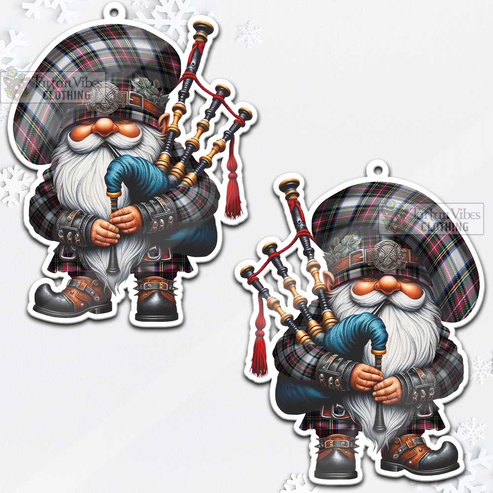 Tartan Vibes Clothing Dennistoun Tartan Badpiper Gnome Christmas Ornament