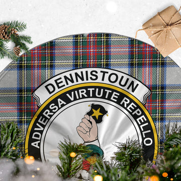 Dennistoun Tartan Christmas Tree Skirt with Family Crest