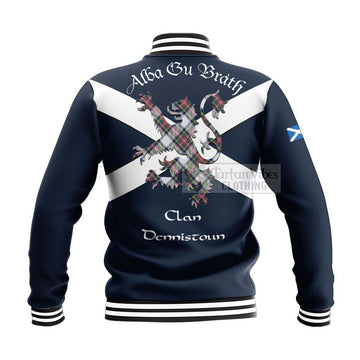 Dennistoun Tartan Lion Rampant Baseball Jacket  Proudly Display Your Heritage with Alba Gu Brath and Clan Name