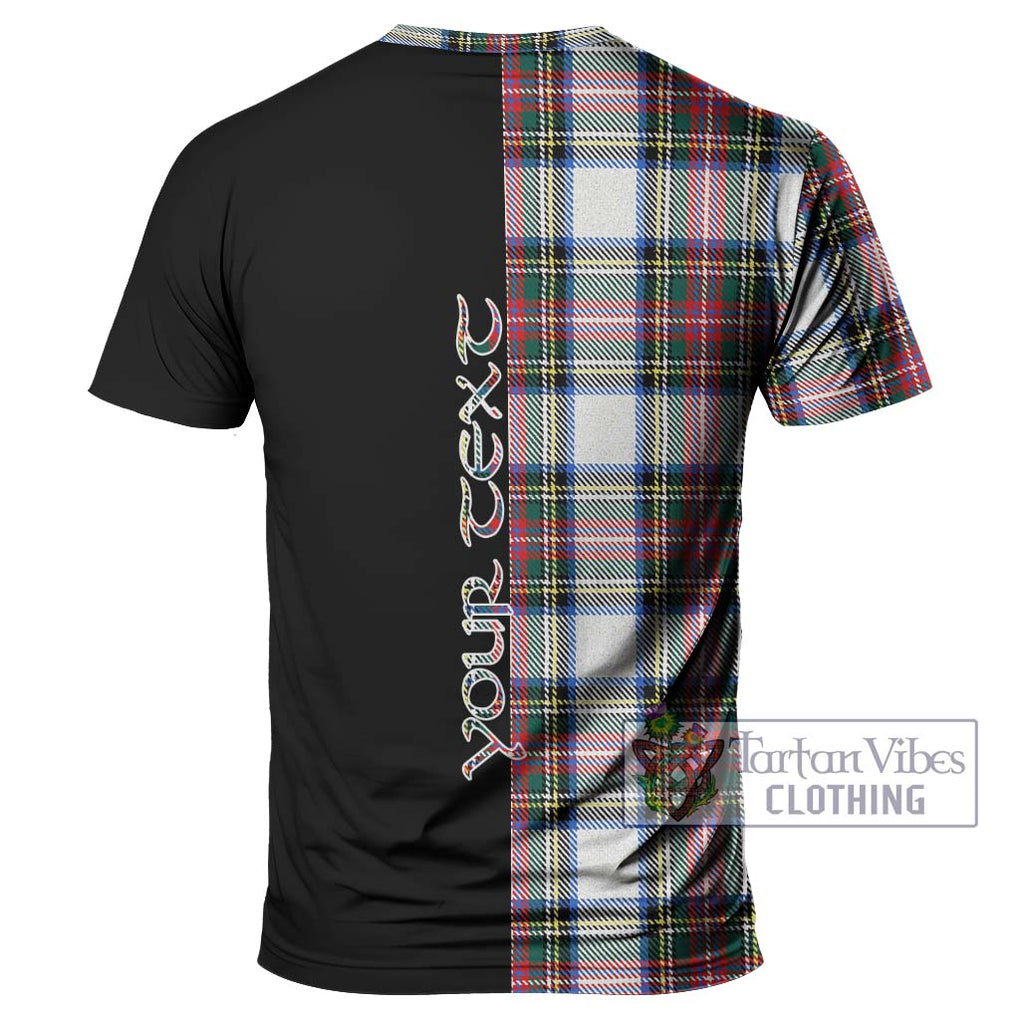 Dennistoun Tartan T-Shirt with Family Crest and Half Of Me Style - Tartanvibesclothing Shop