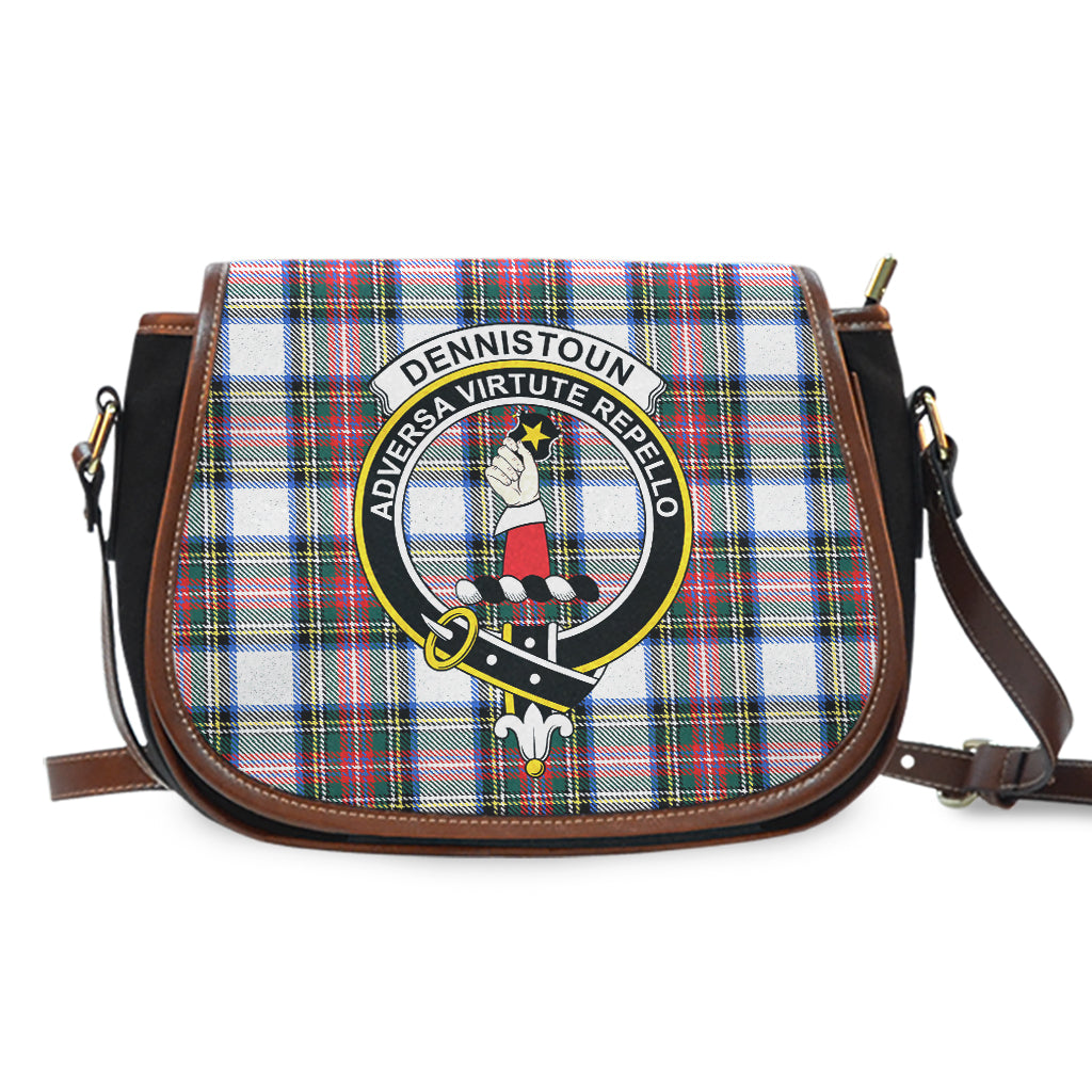 Dennistoun Tartan Saddle Bag with Family Crest - Tartan Vibes Clothing