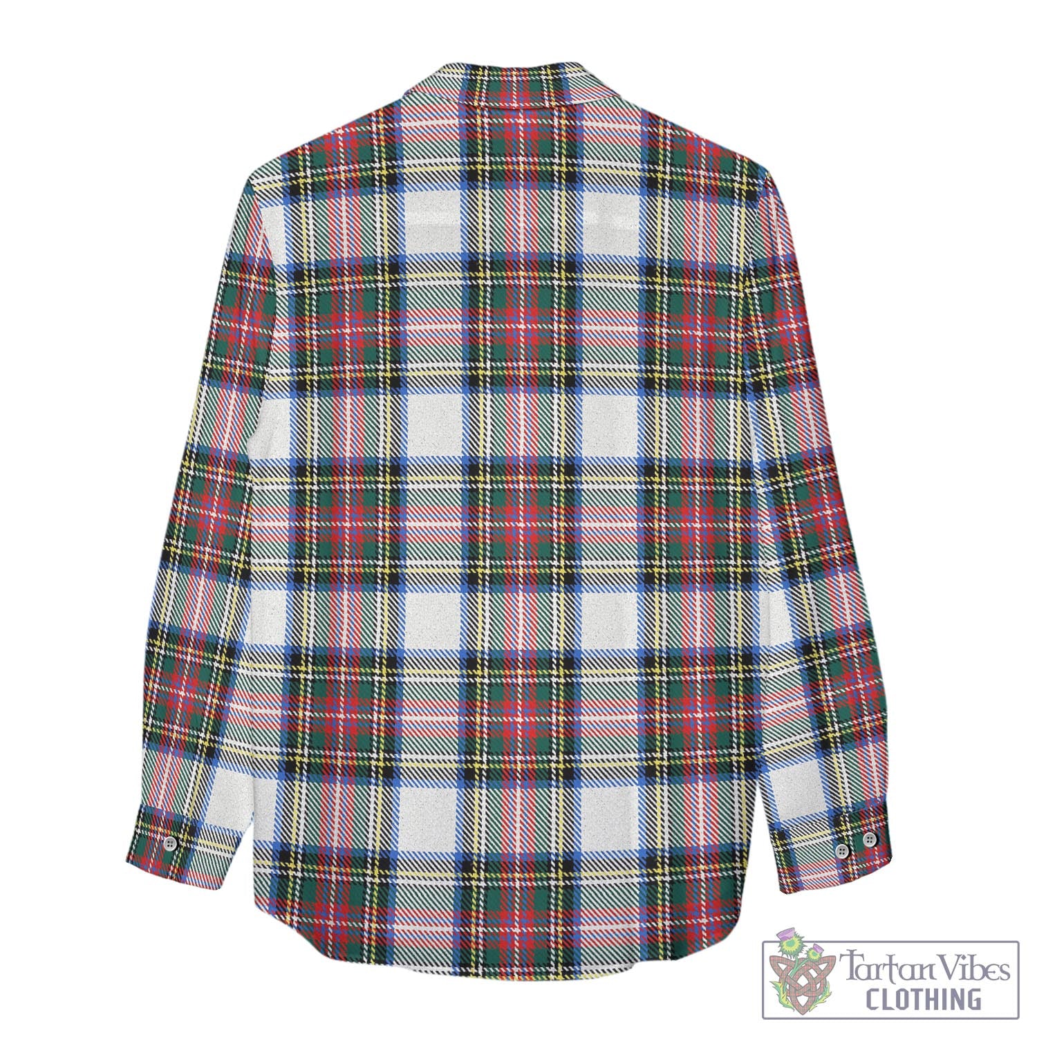 Tartan Vibes Clothing Dennistoun Tartan Womens Casual Shirt with Family Crest