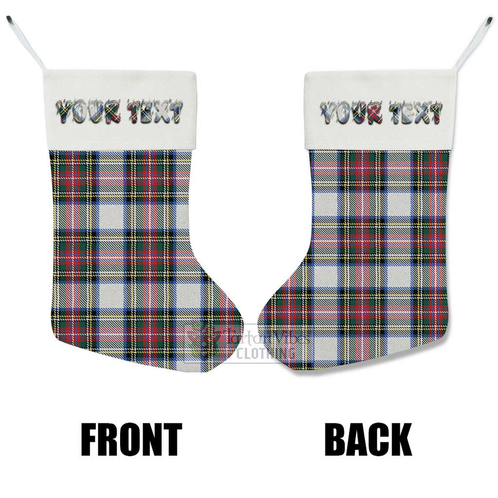 Tartan Vibes Clothing Dennistoun Tartan Christmas Stocking with Personalized Text