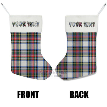 Dennistoun Tartan Christmas Stocking with Personalized Text