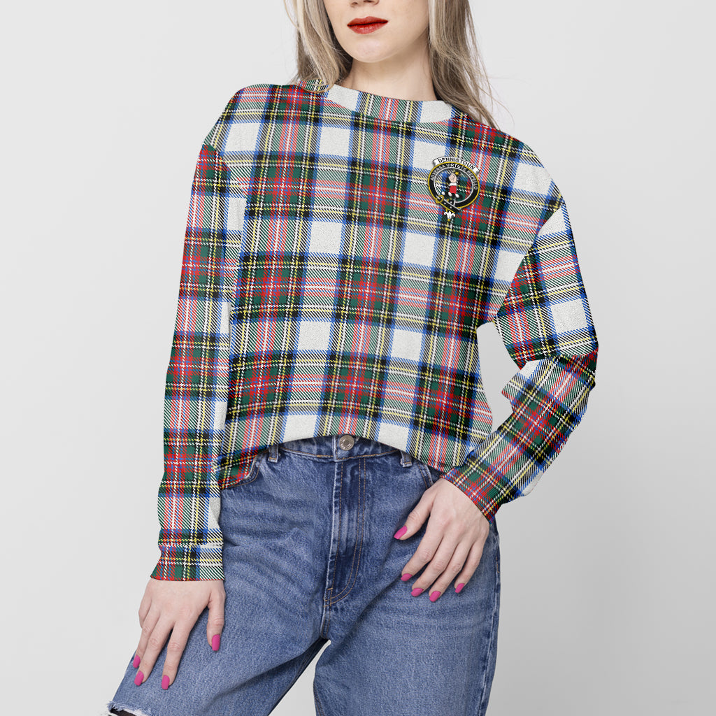 Dennistoun Tartan Sweatshirt with Family Crest - Tartan Vibes Clothing