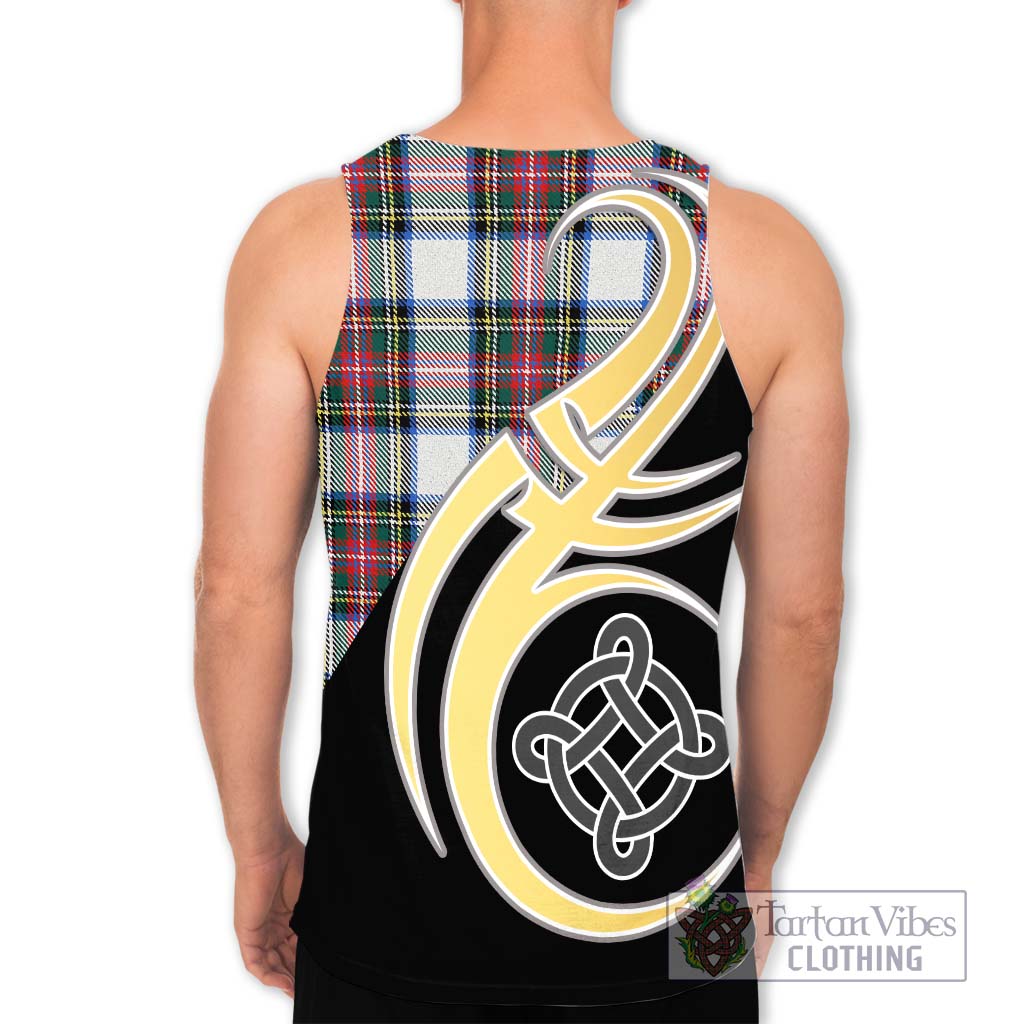 Dennistoun Tartan Men's Tank Top with Family Crest and Celtic Symbol Style - Tartan Vibes Clothing