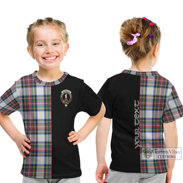 Dennistoun Tartan Kid T-Shirt with Family Crest and Half Of Me Style