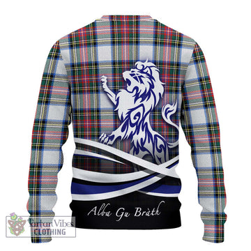 Dennistoun Tartan Ugly Sweater with Alba Gu Brath Regal Lion Emblem