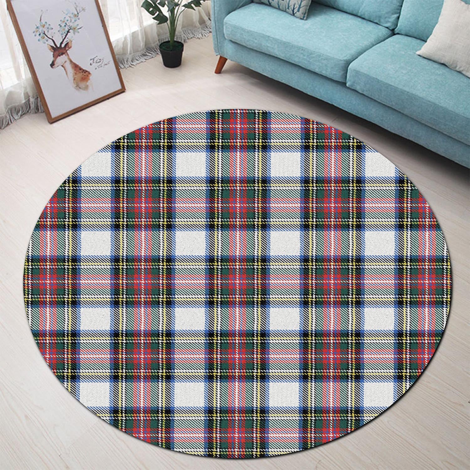 Dennistoun Tartan Round Rug - Tartanvibesclothing