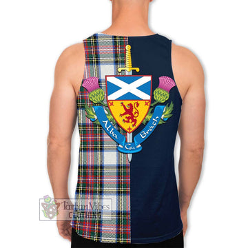 Dennistoun Tartan Men's Tank Top with Scottish Lion Royal Arm Half Style