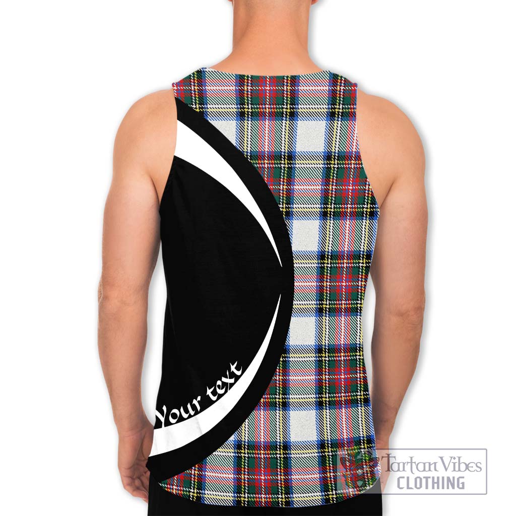 Dennistoun Tartan Men's Tank Top with Family Crest Circle Style - Tartan Vibes Clothing