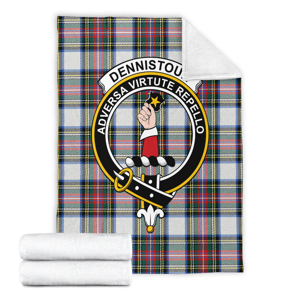 Dennistoun Tartan Blanket with Family Crest - Tartan Vibes Clothing