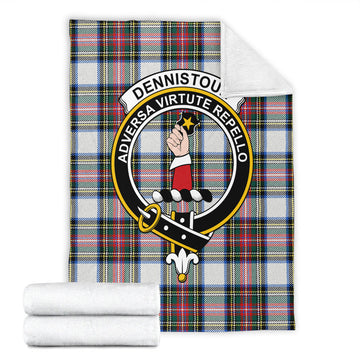 Dennistoun Tartan Blanket with Family Crest