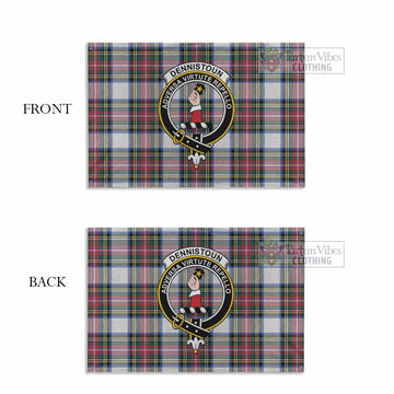 Dennistoun Tartan House Flag with Family Crest