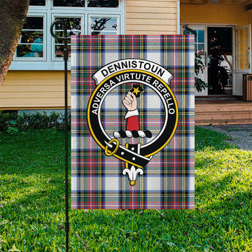 Dennistoun Tartan Flag with Family Crest