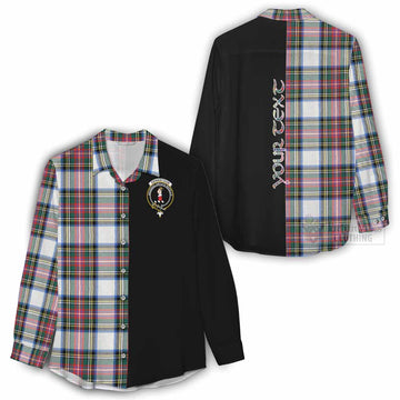 Dennistoun Tartan Women's Casual Shirt with Family Crest and Half Of Me Style