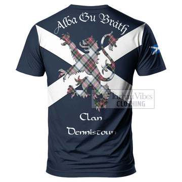 Dennistoun Tartan Lion Rampant T-Shirt Proudly Display Your Heritage with Alba Gu Brath and Clan Name